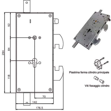 SERRATURA SICUREZZA TRIPLICE GRIPSTOP