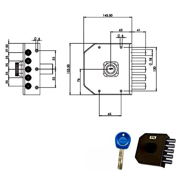 SERRATURA SICUREZZA SEMPLICE POMPA JM421