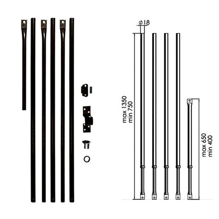 ASTE SERRATURE QUINTUPLICE Pz 5 100Q MOIA