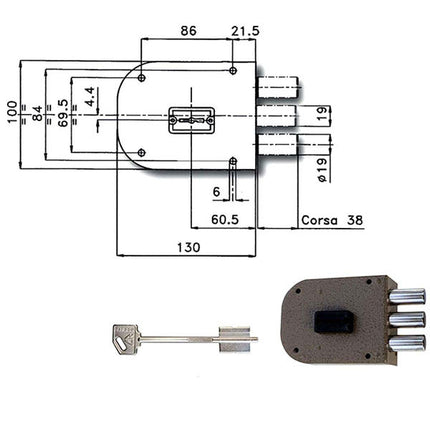SERRATURA SIC.SEMPLICE DM 1800