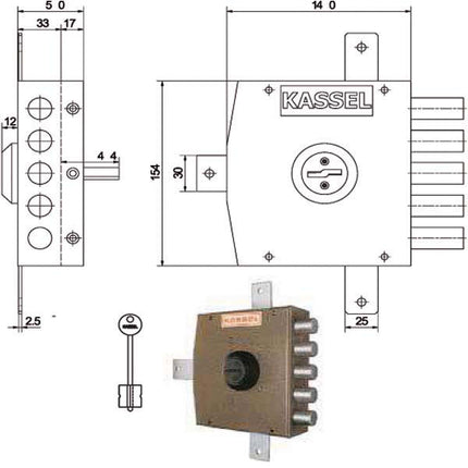 SERRATURA SIC.QUINTUPLICE DM 1501/1502