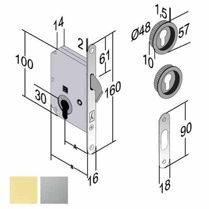 SERRATURA INF.LEGNO SCORREVOLI YALE BOY