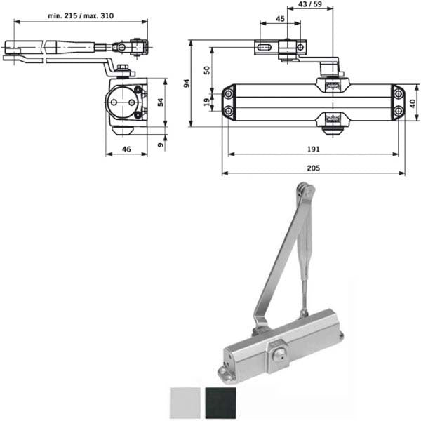 CHIUDIPORTA AERODINAMICO TS COMPAKT 101