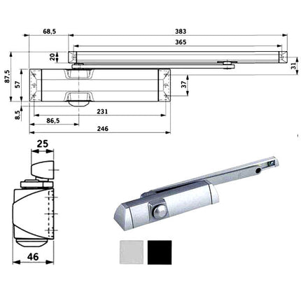 CHIUDIPORTA AERODINAMICO TS 90