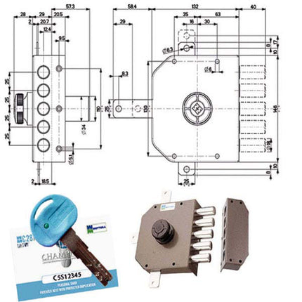 SERRATURA SICUREZZA QUINTUP. POMPA 30641