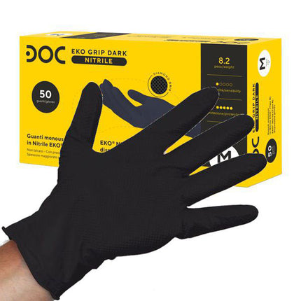 GUANTI NITRILE EKO GRIP DARK POWDER FREE
