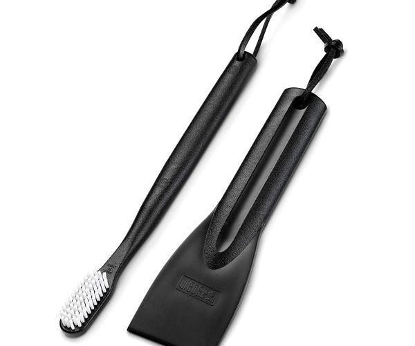 GRILLTIDER spazzola per griglia del barbecue, inox/nero, 35 cm